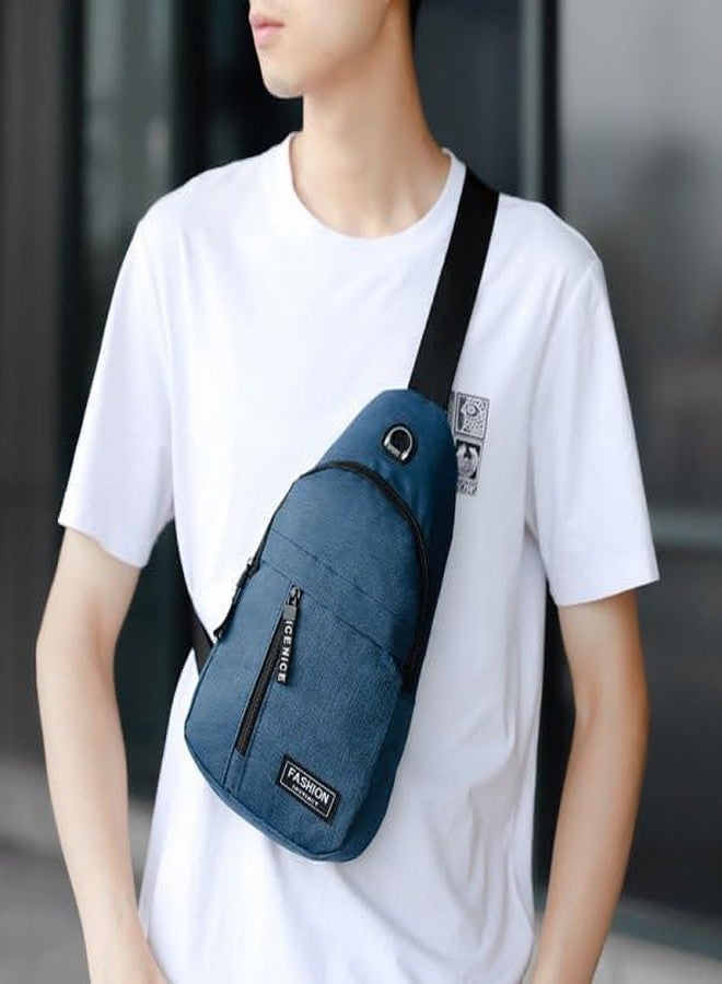Menrexa Picnic Crossbody Bag - Lightweight Adjustable Travel Sling Bag for Men & Women, Water-Resistant Multi-Pocket Casual Shoulder Bag with Headphone Port, Anti-Theft Outdoor Organizer - Image 3
